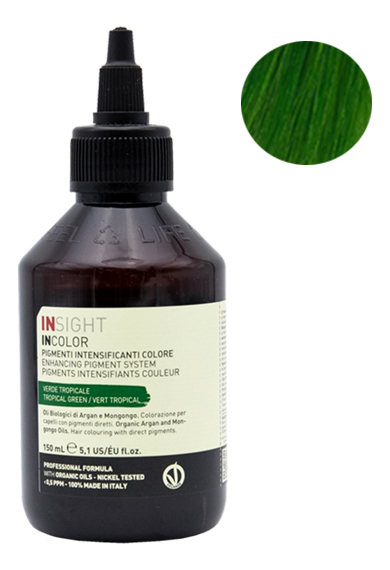 

Интенсивный пигмент для окрашивания волос Incolor Pigmenti Intensificanti Colore 150мл: Tropical Green, Интенсивный пигмент для окрашивания волос Incolor Pigmenti Intensificanti Colore 150мл