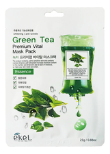 Ekel Тканевая маска для лица с экстрактом зеленого чая Green Tea Premium Vital Mask Pack 25г