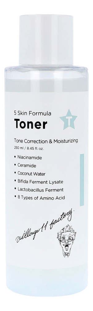 Тонер для лица с ниацинамидом и глутатионом Skin Formula Toner T Tone-Up & Moisture 250мл