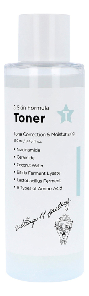 

Тонер для лица с ниацинамидом и глутатионом Skin Formula Toner T Tone-Up & Moisture 250мл