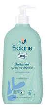 Biolane Гель для купания и шампунь с первых дней жизни Gel Corps Et Cheveux Bio 500мл