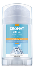 DEONAT Калиевый дезодорант-кристалл для тела Mineral Deodorant Stick 100г (без запаха)