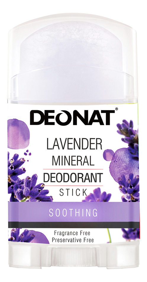 Калиевый дезодорант-кристалл с экстрактом лаванды Lavender Mineral Deodorant Stick 100г