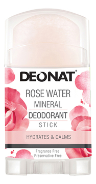 Калиевый дезодорант-кристалл с экстрактом розы Rose Water Mineral Deodorant Stick 100г