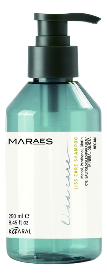 Разглаживающий шампунь для прямых волос Maraes Liss Care Shampoo 250мл набор для волос maraes liss care разглаживающий шампунь 250мл разглаживающая маска 500мл восстанавливающий флюид 150мл