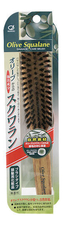 IKEMOTO Расческа для волос с натуральной щетиной и оливковым скваланом Olive Squalane Impregnated Brush