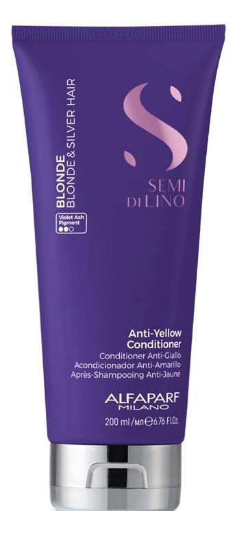 Кондиционер нейтрализующий желтизну волос Semi Di Lino Blonde Anti-Yellow Conditioner: Кондиционер 200мл кондиционер нейтрализующий медные оттенки semi di lino brunette anti orange conditioner кондиционер 200мл