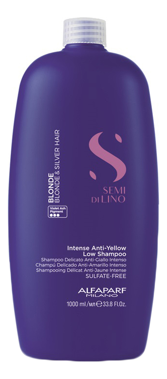 Шампунь нейтрализующий желтизну волос Semi Di Lino Blonde Intense Anti-Yellow Low Shampoo: Шампунь 1000мл