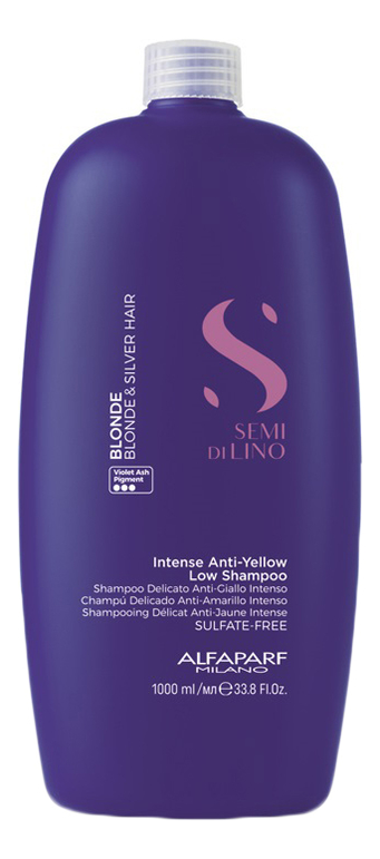 Шампунь нейтрализующий желтизну волос Semi Di Lino Blonde Intense Anti-Yellow Low Shampoo: Шампунь 1000мл несмываемый спрей нейтрализующий желтизну волос semi di lino blonde anti yellow spray 125мл