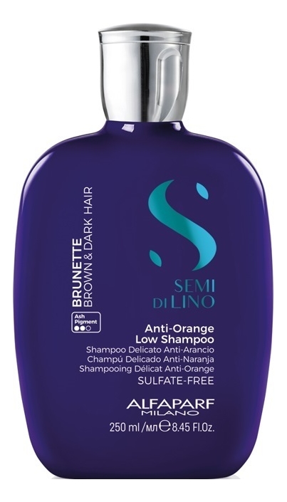 Шампунь нейтрализующий медные оттенки Semi di Lino Brunette Anti-Orange Low Shampoo: Шампунь 250мл кондиционер нейтрализующий медные оттенки semi di lino brunette anti orange conditioner кондиционер 200мл