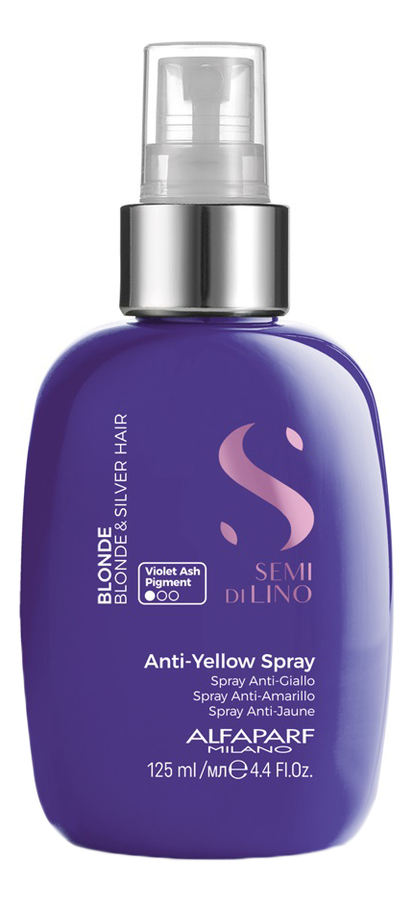 

Несмываемый спрей нейтрализующий желтизну волос Semi Di Lino Blonde Anti-Yellow Spray 125мл