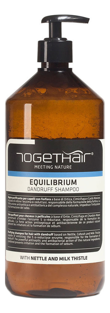 Шампунь-детокс для волос против перхоти Equilibrium Shampoo Dandruff: Шампунь 1000мл шампунь детокс для волос против перхоти equilibrium shampoo dandruff шампунь 250мл