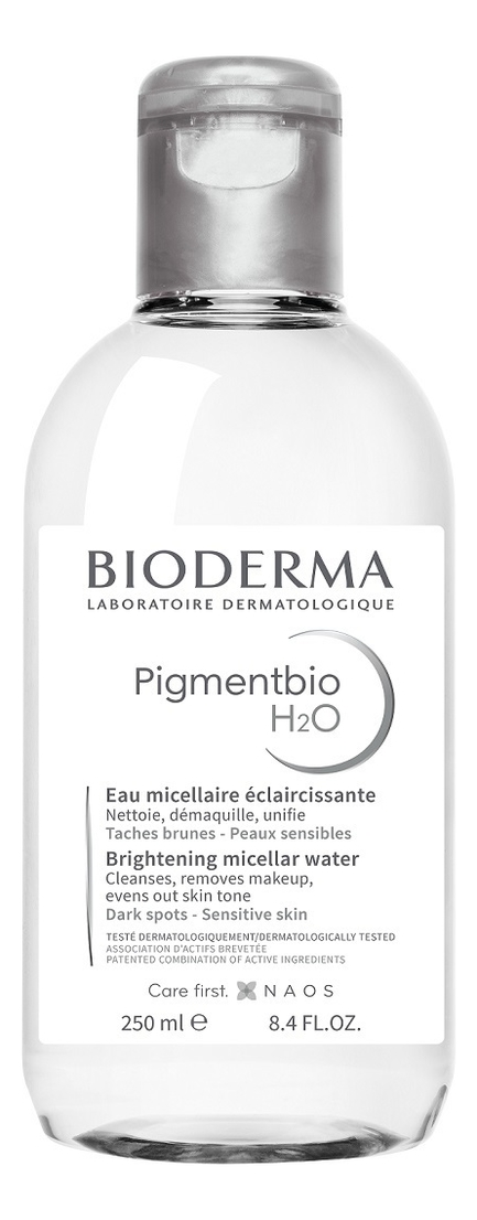 Осветляющая мицеллярная вода для снятия макияжа Pigmentbio H2O 250мл средства для снятия макияжа bioderma мицеллярная вода осветляющая и очищающая н2о pigmentbio