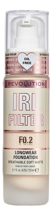 

Тональная основа для лица IRL Filter Longwear Foundation 23мл: F0.2, Тональная основа для лица IRL Filter Longwear Foundation 23мл