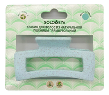 Solomeya Крабик для волос из натуральной пшеницы прямоугольный Straw Claw Hair Clip Rectangle Mint