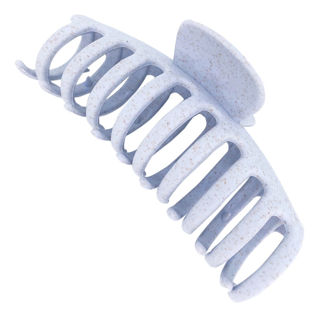 

Крабик для волос из натуральной пшеницы овальный Straw Claw Hair Clip Round Blue