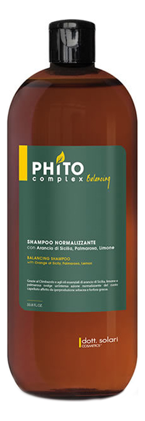 Балансирующий шампунь для склонной к жирности кожи головы и волоc Phitocomplex Balancing Shampoo: Шампунь 1000мл