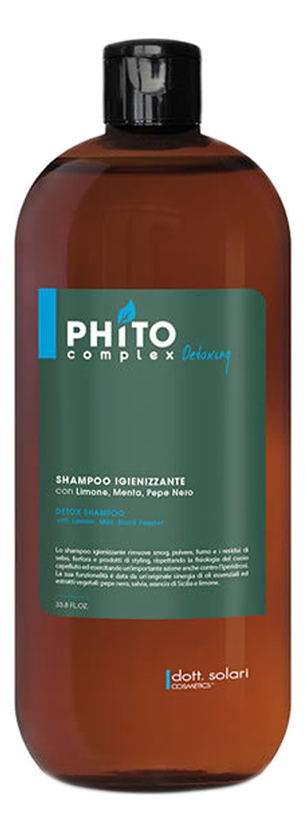 Шампунь-детокс для очищения волос и восстановления баланса кожи головы Phitocomplex Detox Shampoo: Шампунь 1000мл биоэссенция детокс для глубокого очищения кожи головы phitocomplex detox bioessence 30мл