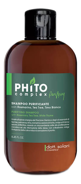 очищающий шампунь для волос против перхоти phitocomplex purifying shampoo шампунь 250мл Очищающий шампунь для волос против перхоти Phitocomplex Purifying Shampoo: Шампунь 250мл