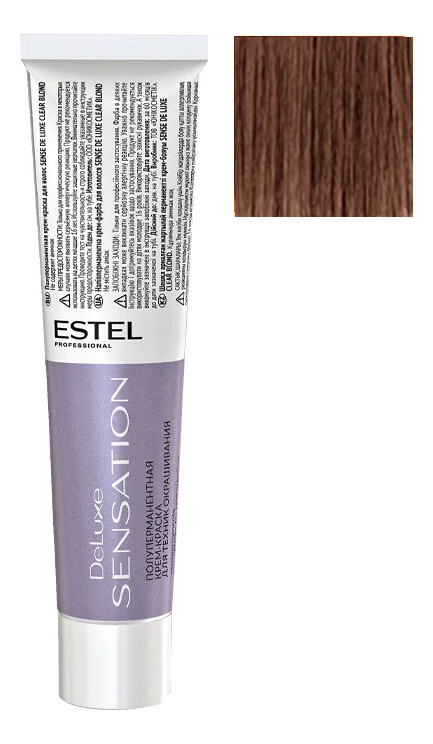 Безаммиачная крем-краска для волос De Luxe Sensation 60мл: 7/75 Русый коричнево-красный