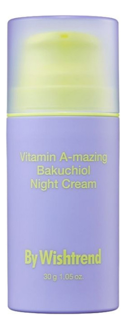 крем для лица by wishtrend крем с бакучиолом и ретиналем vitamin a mazing bakuchiol night cream Ночной крем для лица с ретинолом и бакучиолом Vitamin A-Mazing Bakuchiol Night Cream 30г