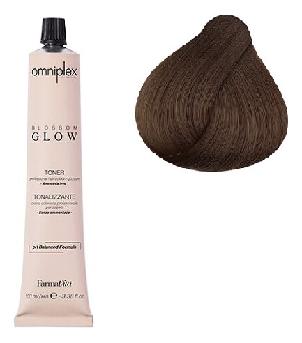 

Беззамиачная крем-краска для волос Omniplex Blossom Glow Toner 100мл: 7.8 Темно-каштановый, Беззамиачная крем-краска для волос Omniplex Blossom Glow Toner 100мл
