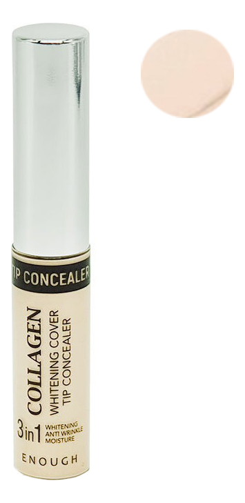 Консилер для области вокруг глаз Collagen Whitening Cover Tip Concealer 9г: No01 увлажняющий консилер с коллагеном collagen cover tip concealer spf36 pa 9г no02