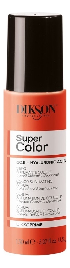 Сыворотка для окрашенных волос с экстрактом ягод годжи DiksoPrime Super Color 150мл dikson шампунь diksoprime super color для окрашенных волос с экстрактом ягод годжи 300 мл