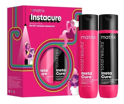 

Набор для восстановления волос с жидким протеином Total Results Insta Cure 2*300мл (кондиционер + шампунь)
