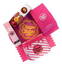 Chupa Chups Набор косметики Cherry Girl Box (тинт для губ 7г + тени для век 4,5г + тональное средство в кушоне 14г + сменный блок для тонального средства в кушоне 14г)