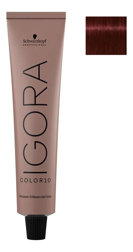

Крем-краска для седых волос Igora Color10 Permanent Cream 60мл: 4-88 Средне-коричневый красный экстра, Крем-краска для седых волос Igora Color10 Permanent Cream 60мл