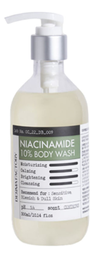 Успокаивающий гель для душа с ниацинамидом Niacinamide 10% Body Wash 300мл