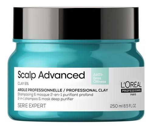 Шампунь-маска для жирной кожи головы Serie Expert Scalp Advanced: Шампунь-маска 250мл scalp advanced маска шампунь для жирной кожи головы 250 мл