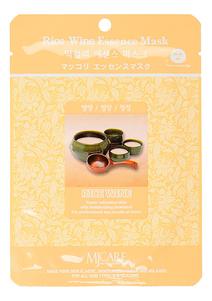 

Тканевая маска для лица с экстрактом рисового вина MJ Care Rice Wine Essence Mask 23г