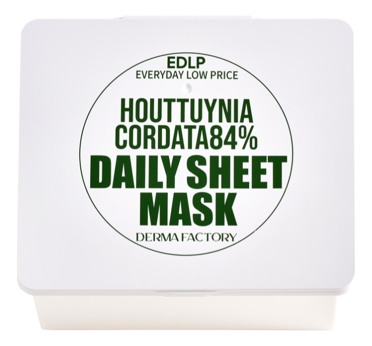 

Тканевая маска для лица с экстрактом хауттюйнии Houttuynia Cordata 84% Daily Sheet Mask 14шт