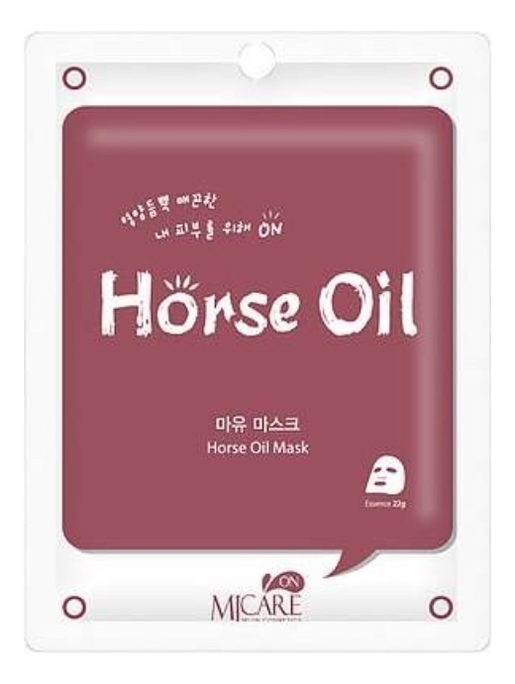 Тканевая маска для лица с лошадиным жиром MJ Care Horse Oil Mask 22г