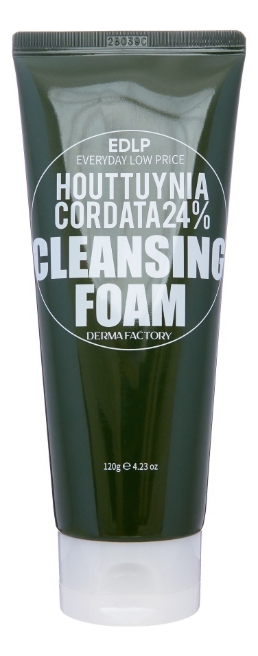 Очищающая пенка с экстрактом цветка хауттюйнии Houttuynia Cordata 24% Cleansing Foam 120г derma factory очищающая пенка для лица с экстрактом цветка хауттюйнии houttuynia cordata 24% 120 г