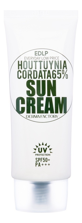 солнцезащитный крем houttuynia cordata 65% sun cream spf50 50мл Солнцезащитный крем с экстрактом цветка хауттюйнии Houttuynia Cordata 65% Sun Cream SPF50+ PA+++ 50мл