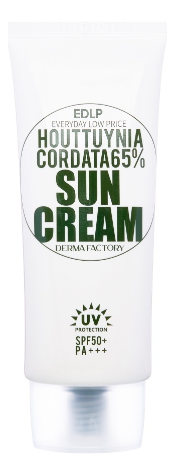 Солнцезащитный крем с экстрактом цветка хауттюйнии Houttuynia Cordata 65% Sun Cream SPF50+ PA+++ 50мл солнцезащитный крем houttuynia cordata 65% sun cream spf50 50мл