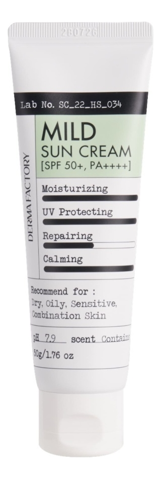 

Солнцезащитный крем с экстрактом кипариса и зеленого чая Mild Sun Cream SPF50+ PA++++ 50г