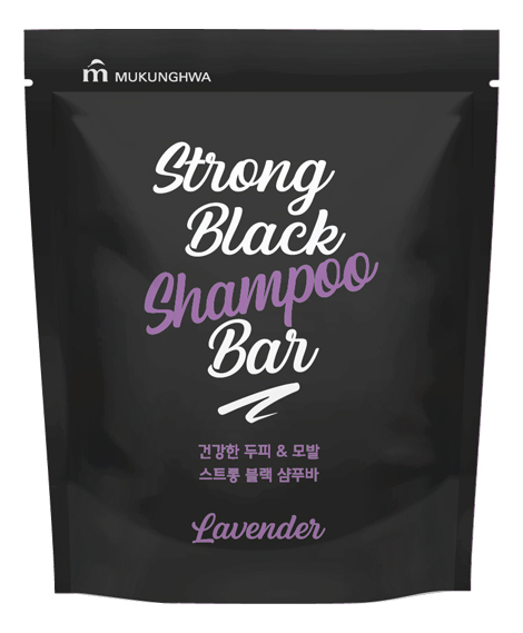 

Твердый шампунь для волос с ароматом лаванды Strong Black Shampoo Bar 120г