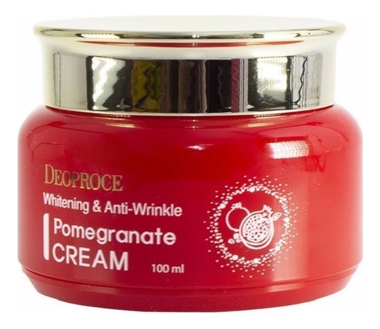 

Осветляющий крем для лица с экстрактом граната Whitening Anti-Wrinkle Pomegranate Cream 100мл