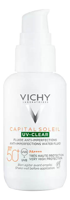 

Невесомый солнцезащитный флюид для лица против несовершенств Capital Soleil Uv-Clear SPF50+ PA++++ 40мл