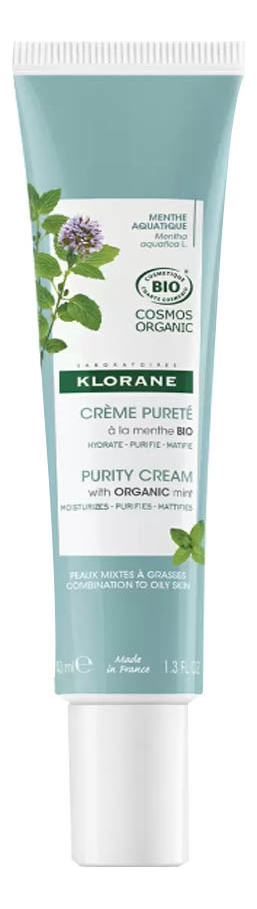 

Освежающий крем для лица с органическим экстрактом водной мяты Menthe Aquatique Creme Purete 40мл