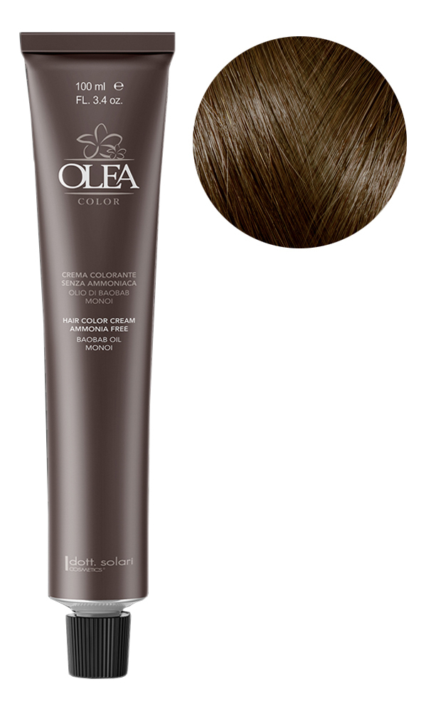 цена Крем-краска для волос без аммиака Olea Color Ammonia Free 100мл: 5.51 Light Chestnut Ice Brown