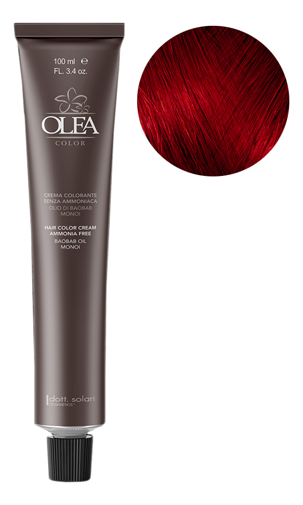 

Крем-краска для волос без аммиака Olea Color Ammonia Free 100мл: 5.66 Light Chestnut Rubine Red, Крем-краска для волос без аммиака Olea Color Ammonia Free 100мл