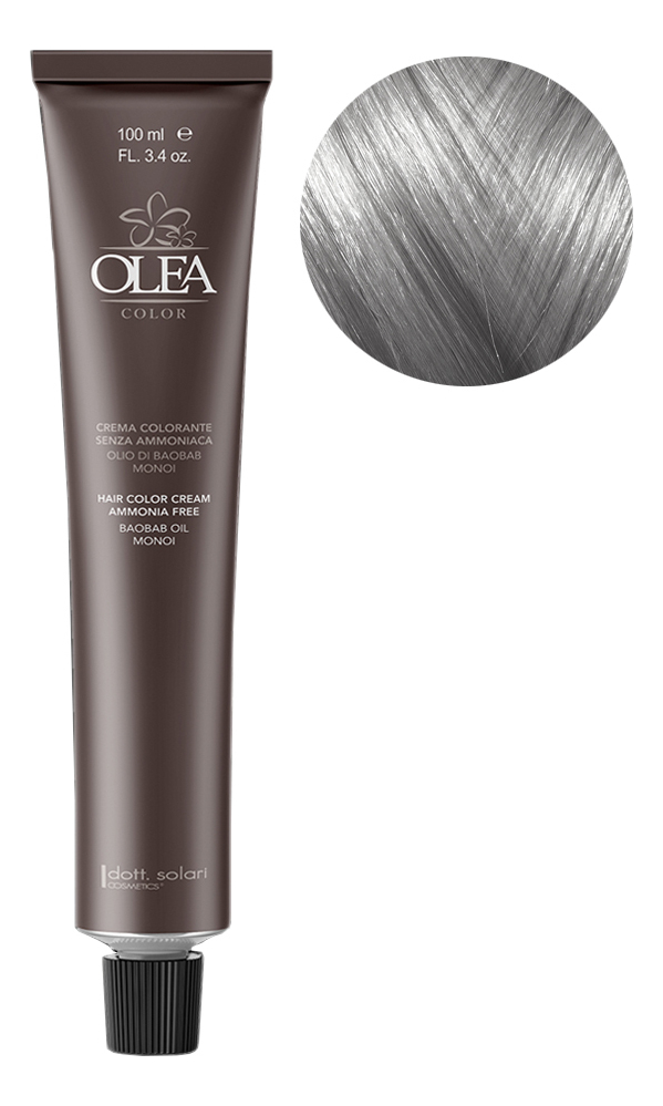 Крем-краска для волос без аммиака Olea Color Ammonia Free 100мл: 8.11 Titanium Light Blonde