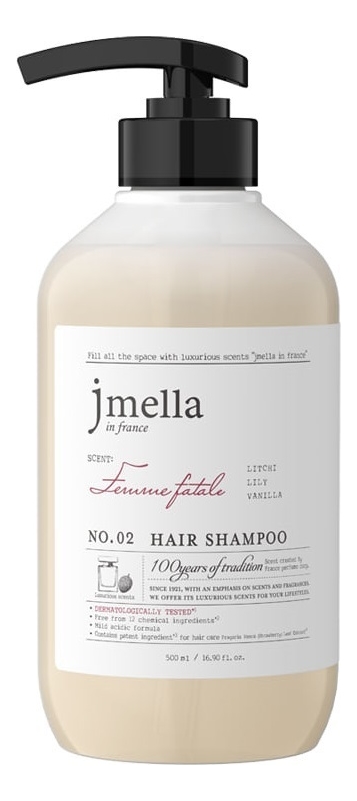 Парфюмерный шампунь для волос Favorite Femme Fatale Shampoo No2 (личи, лилия, ваниль): Шампунь 500мл очищающие пэды для лица favorite femme fatale toner pads no2 70шт личи лилия ваниль
