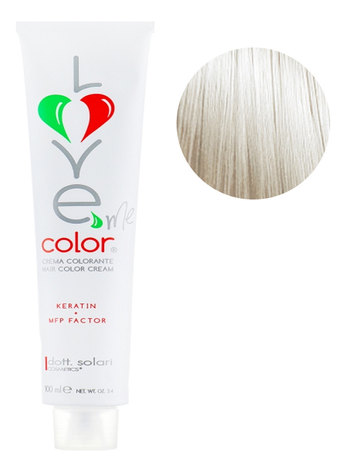 Крем-краска для волос Love Me Color Cream 100мл: 10.1 Платиново-пепельный блондин
