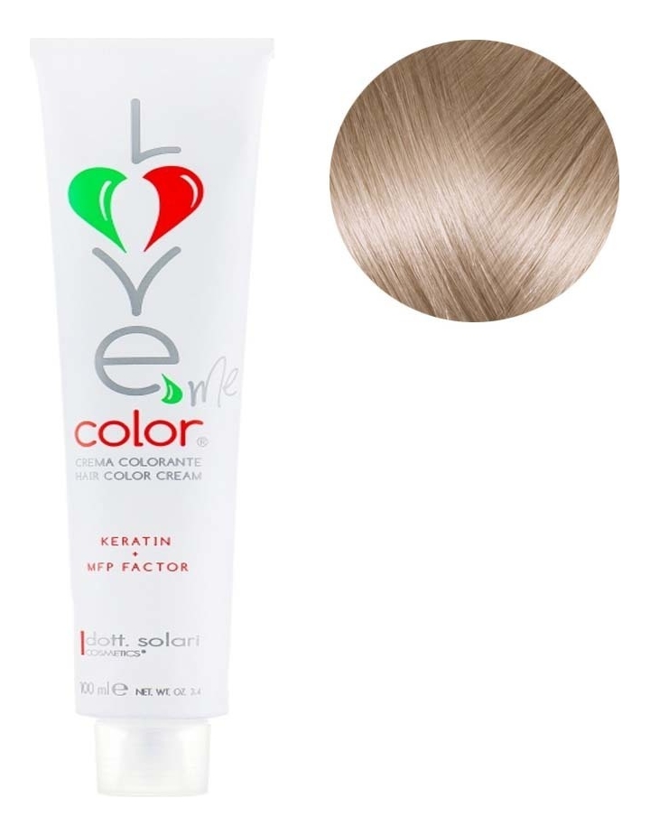 

Крем-краска для волос Love Me Color Cream 100мл: 11.1 Платиново-пепельный блондин экстра, Крем-краска для волос Love Me Color Cream 100мл